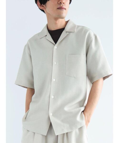CRAFT STANDARD BOUTIQUE(クラフトスタンダードブティック)の「リネンライクオープンカラーシャツ(シャツ/ブラウス・メンズ・ブラック/ブラウン/ベージュ・M/L/XL)」の6枚目の写真