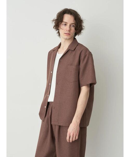 CRAFT STANDARD BOUTIQUE(クラフトスタンダードブティック)の「リネンライクオープンカラーシャツ(シャツ/ブラウス・メンズ・ブラック/ブラウン/ベージュ・M/L/XL)」の8枚目の写真