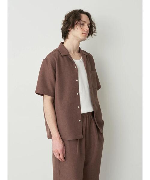CRAFT STANDARD BOUTIQUE(クラフトスタンダードブティック)の「リネンライクオープンカラーシャツ(シャツ/ブラウス・メンズ・ブラック/ブラウン/ベージュ・M/L/XL)」の9枚目の写真