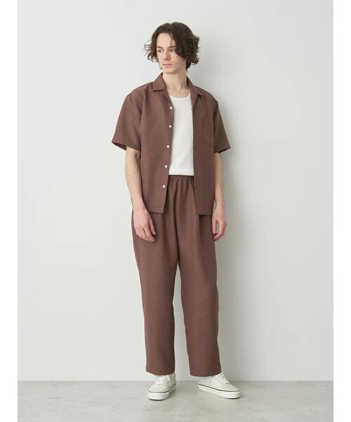 CRAFT STANDARD BOUTIQUE(クラフトスタンダードブティック)の「リネンライクオープンカラーシャツ(シャツ/ブラウス・メンズ・ブラック/ブラウン/ベージュ・M/L/XL)」の12枚目の写真