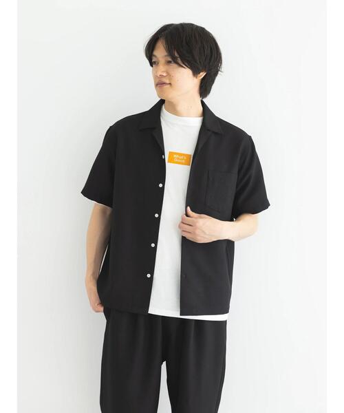 CRAFT STANDARD BOUTIQUE(クラフトスタンダードブティック)の「リネンライクオープンカラーシャツ(シャツ/ブラウス・メンズ・ブラック/ブラウン/ベージュ・M/L/XL)」の20枚目の写真