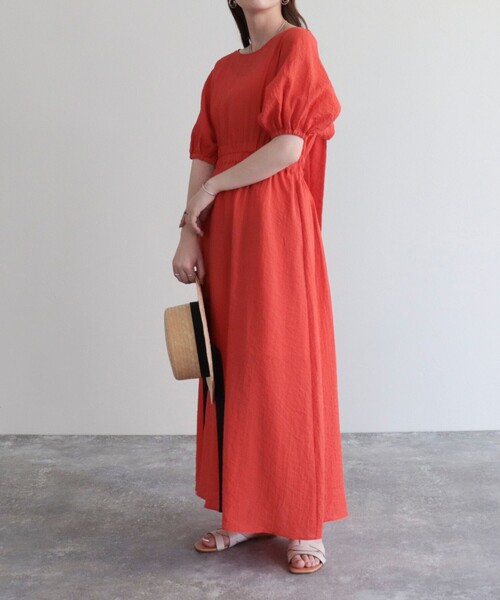 fredy emue（フレディエミュ）の「バックリボンワンピース（ワンピース・レディース・ブラック/カーキ/オレンジ・38/36）」の12枚目の写真