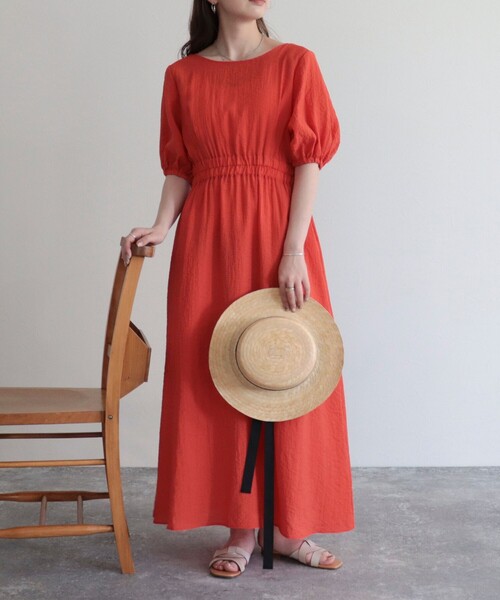 fredy emue（フレディエミュ）の「バックリボンワンピース（ワンピース・レディース・ブラック/カーキ/オレンジ・38/36）」の14枚目の写真