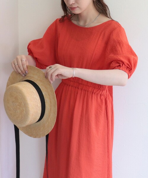 fredy emue（フレディエミュ）の「バックリボンワンピース（ワンピース・レディース・ブラック/カーキ/オレンジ・38/36）」の18枚目の写真