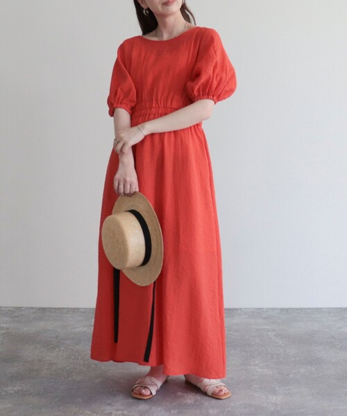 fredy emue（フレディエミュ）の「バックリボンワンピース（ワンピース・レディース・ブラック/カーキ/オレンジ・38/36）」の21枚目の写真