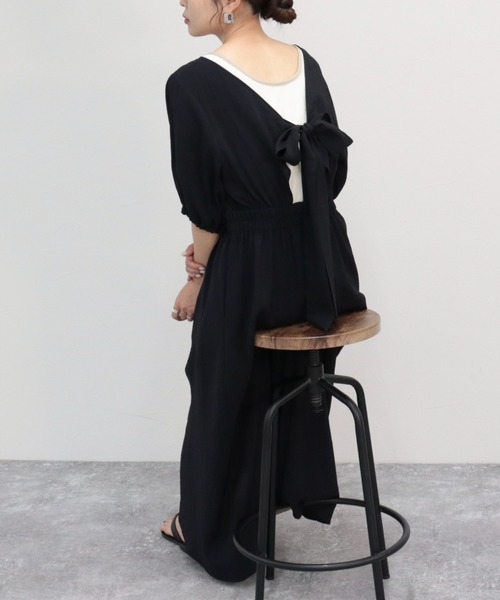 fredy emue（フレディエミュ）の「バックリボンワンピース（ワンピース・レディース・ブラック/カーキ/オレンジ・38/36）」の5枚目の写真