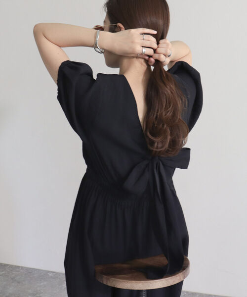 fredy emue（フレディエミュ）の「バックリボンワンピース（ワンピース・レディース・ブラック/カーキ/オレンジ・38/36）」の10枚目の写真