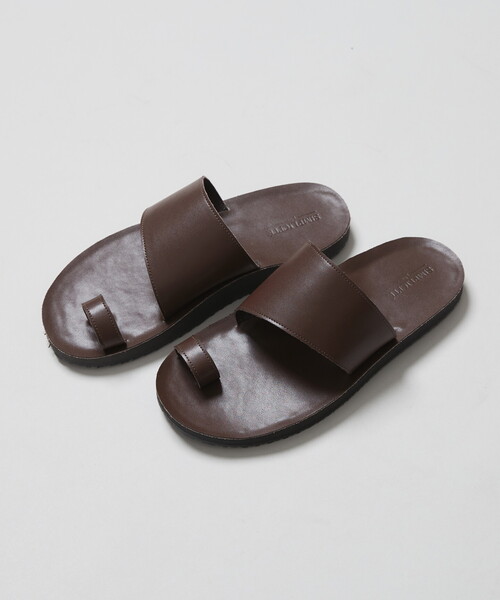 B.C STOCK(ベーセーストック)の「LEATHER SLIDER SANDALS(サンダル・メンズ・ブラウン/ブラック・MEDIUM/LARGE)」の2枚目の写真