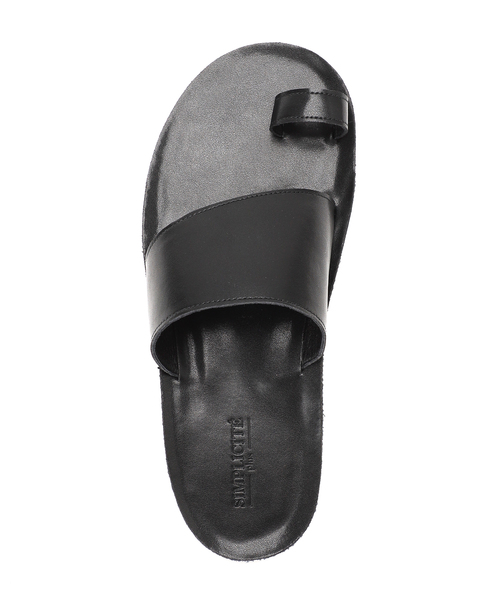 B.C STOCK(ベーセーストック)の「LEATHER SLIDER SANDALS(サンダル・メンズ・ブラウン/ブラック・MEDIUM/LARGE)」の6枚目の写真