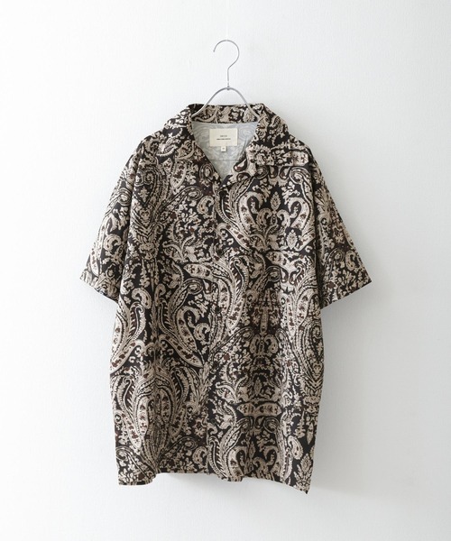 DRESS HIPPY INK　オープンカラーシャツ　ボックスシルエット　総柄 ドレスヒッピー F-HOLE L/S シャツ オープンカラーシャツ 総柄
