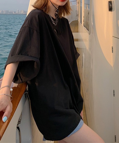 ハートカットアウトTシャツ（Tシャツ/カットソー）｜LYEON