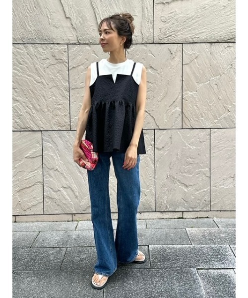 ulu（ウル）の「Cotton no sleeve t‐shirt（Tシャツ/カットソー・レディース・ホワイト・FREE）」の8枚目の写真