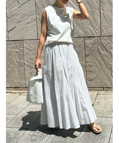 ulu（ウル）の「Cotton no sleeve t‐shirt（Tシャツ/カットソー・レディース・ホワイト・FREE）」の6枚目の写真