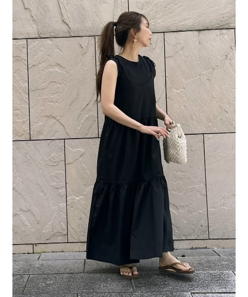 ulu（ウル）の「Cotton no sleeve t‐shirt（Tシャツ/カットソー・レディース・ホワイト・FREE）」の5枚目の写真