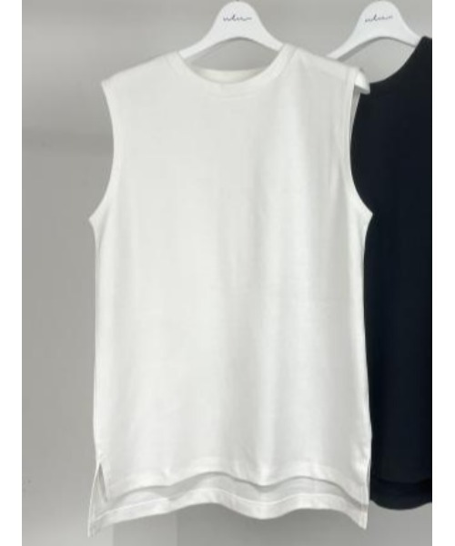 ulu（ウル）の「Cotton no sleeve t‐shirt（Tシャツ/カットソー・レディース・ホワイト・FREE）」の11枚目の写真