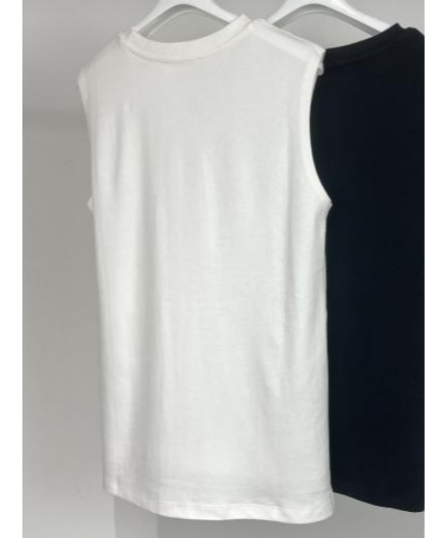 ulu（ウル）の「Cotton no sleeve t‐shirt（Tシャツ/カットソー・レディース・ホワイト・FREE）」の10枚目の写真