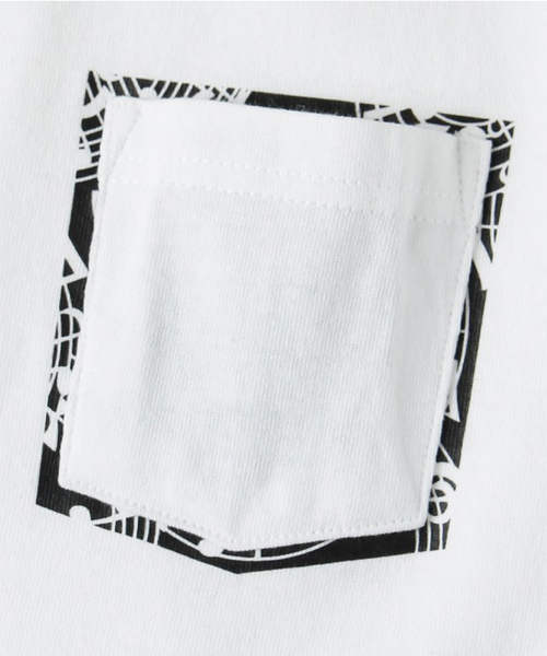 NUMBER (N)INE DENIM（ナンバーナインデニム）の「NUMBER (N)INE DENIM/五線譜ポケットTシャツ（Tシャツ/カットソー・メンズ・ホワイト/ブラック・MEDIUM/LARGE）」の10枚目の写真