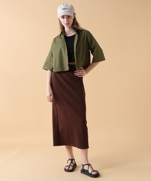 saloon(サルーン)の「SALOON(サルーン)/ハイウエストカットペンシルスカート(スカート・レディース・ブラック/オレンジ/ブラウン・S/M/SMALL/MEDIUM)」の16枚目の写真