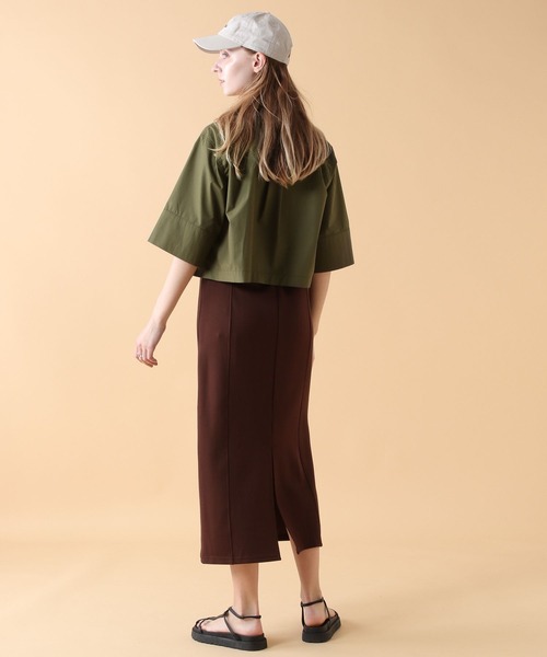 saloon(サルーン)の「SALOON(サルーン)/ハイウエストカットペンシルスカート(スカート・レディース・ブラック/オレンジ/ブラウン・S/M/SMALL/MEDIUM)」の5枚目の写真