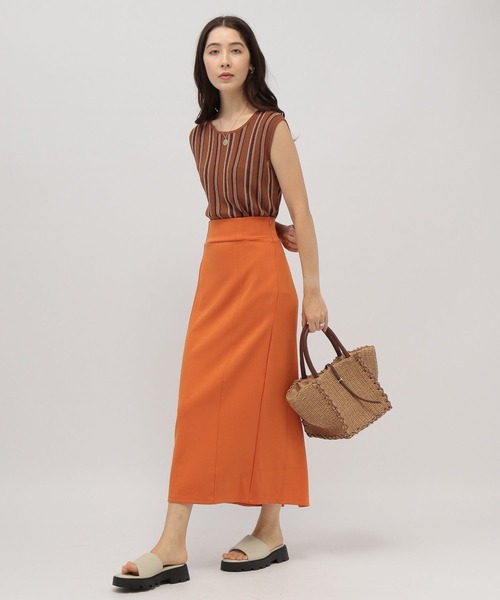 saloon(サルーン)の「SALOON(サルーン)/ハイウエストカットペンシルスカート(スカート・レディース・ブラック/オレンジ/ブラウン・S/M/SMALL/MEDIUM)」の9枚目の写真