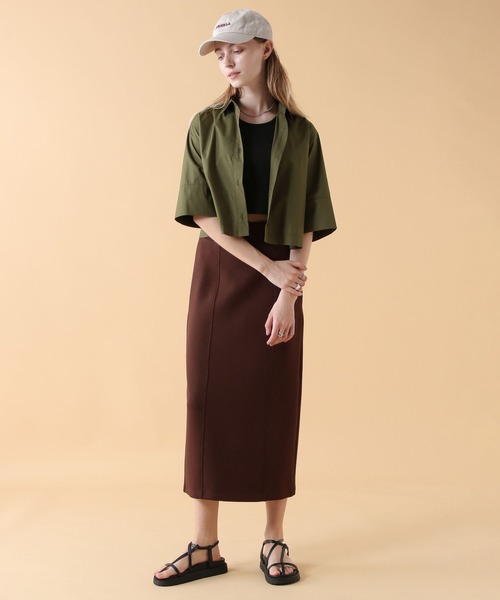 saloon(サルーン)の「SALOON(サルーン)/ハイウエストカットペンシルスカート(スカート・レディース・ブラック/オレンジ/ブラウン・S/M/SMALL/MEDIUM)」の12枚目の写真