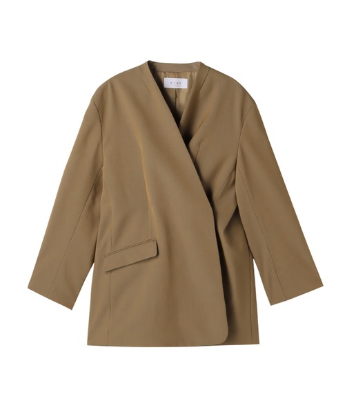 ETRE TOKYO(エトレトウキョウ)の「2WAYシルエットノーカラージャケット(ノーカラージャケット・レディース・ネイビー/キャメル・M/S)」の18枚目の写真