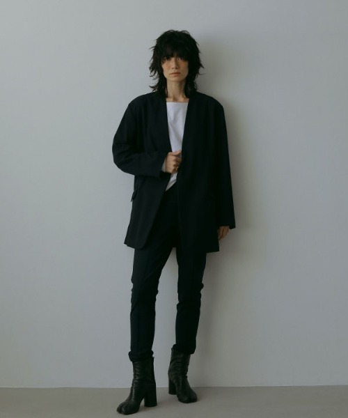 ETRE TOKYO 2wayシルエットノーカラージャケット S 2WAYシルエットノーカラージャケット（ノーカラージャケット）｜ETRE