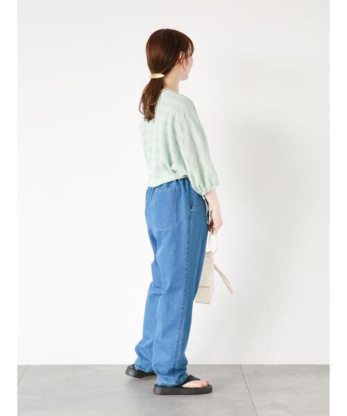 ehka sopo（エヘカソポ）の「5分袖シアーカットボレロ（カーディガン/ボレロ・レディース・モカ/ミント/キナリ・F）」の9枚目の写真