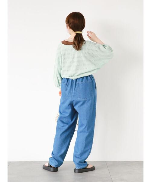 ehka sopo（エヘカソポ）の「5分袖シアーカットボレロ（カーディガン/ボレロ・レディース・モカ/ミント/キナリ・F）」の10枚目の写真