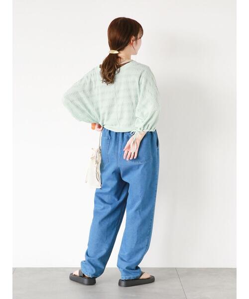 ehka sopo（エヘカソポ）の「5分袖シアーカットボレロ（カーディガン/ボレロ・レディース・モカ/ミント/キナリ・F）」の11枚目の写真