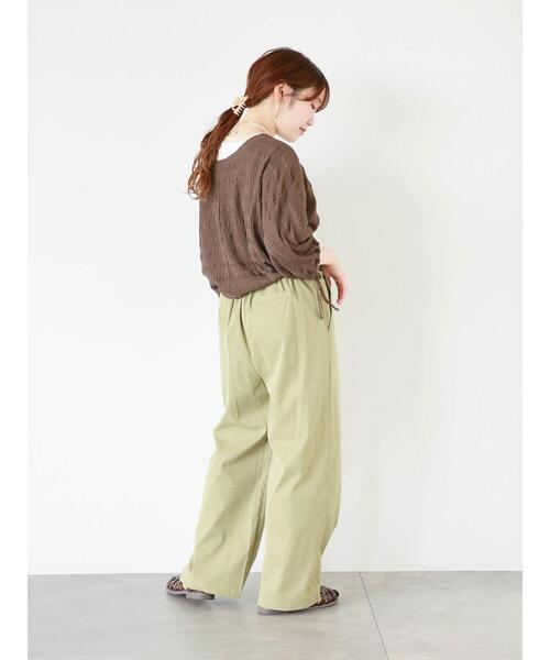 ehka sopo（エヘカソポ）の「5分袖シアーカットボレロ（カーディガン/ボレロ・レディース・モカ/ミント/キナリ・F）」の21枚目の写真