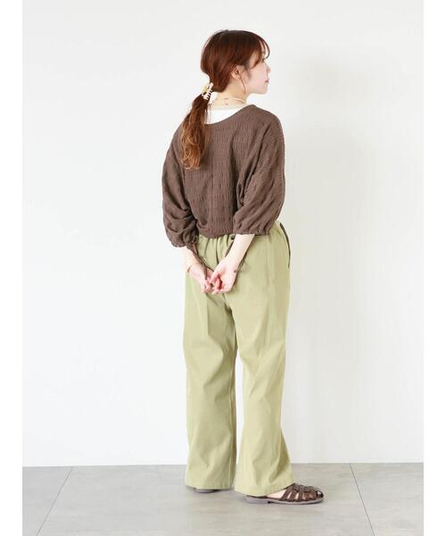 ehka sopo（エヘカソポ）の「5分袖シアーカットボレロ（カーディガン/ボレロ・レディース・モカ/ミント/キナリ・F）」の22枚目の写真