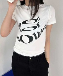フィットレタリングプリントTEE