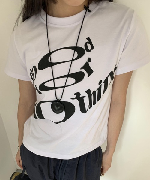 Vipoa（ヴィポア）の「フィットレタリングプリントTEE（Tシャツ/カットソー・レディース・ホワイト/ブラック・FREE）」の20枚目の写真