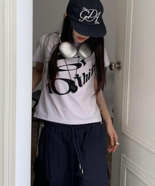 Vipoa（ヴィポア）の「フィットレタリングプリントTEE（Tシャツ/カットソー・レディース・ホワイト/ブラック・FREE）」の22枚目の写真