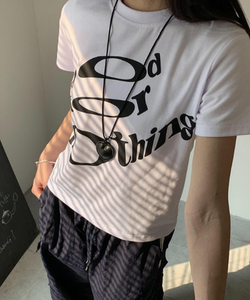 Vipoa（ヴィポア）の「フィットレタリングプリントTEE（Tシャツ/カットソー・レディース・ホワイト/ブラック・FREE）」の21枚目の写真