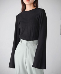 cheriella | 【cheriella】WEB限定ランダムリブベルスリーブニット WEB LIMITED RANDOM RIB BELL SLEEVE KNIT(ニット/セーター)