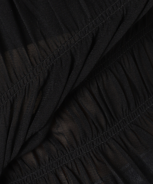 U by SPICK&SPAN（ユーバイスピックアンドスパン）の「シャーリングチュールトップス（シャツ/ブラウス・レディース・ホワイト/ブラック・FREE）」の18枚目の写真