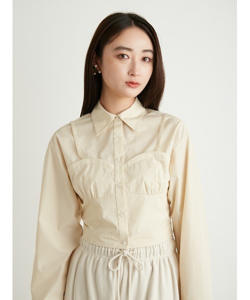 LILY BROWN（リリーブラウン）の「ビスチェクロップシャツ（Tシャツ