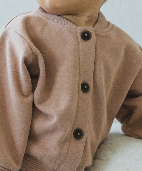 pairmanon（ペアマノン）の「【ベビー】ブルゾン風 セットアップ（その他ベビーウェア・キッズ・モカ/グレイッシュベージュ/ピンク・80/70）」の4枚目の写真