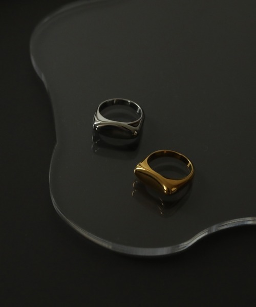 ORLEAN(オルレアン)の「金属アレルギー対応 フラットデザインリング 11号 サージカルステンレス(リング・レディース・ゴールド/シルバー・11号)」の3枚目の写真