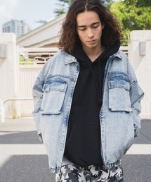 WEGO/デニムZIPジャケット