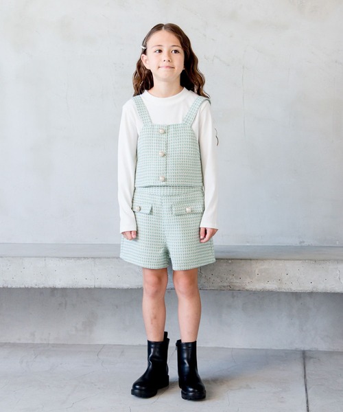 GLOBAL WORK（グローバルワーク）の「3SETツイードセットアップ/972916（その他トップス・キッズ・アイボリー/ミント・110cm/120cm/130cm/150cm/160cm/100cm/140cm）」の8枚目の写真