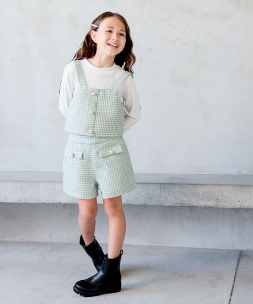 GLOBAL WORK（グローバルワーク）の「3SETツイードセットアップ/972916（その他トップス・キッズ・アイボリー/ミント・110cm/120cm/130cm/150cm/160cm/100cm/140cm）」の9枚目の写真