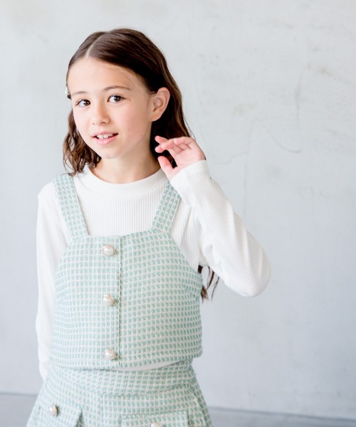 GLOBAL WORK（グローバルワーク）の「3SETツイードセットアップ/972916（その他トップス・キッズ・アイボリー/ミント・110cm/120cm/130cm/150cm/160cm/100cm/140cm）」の10枚目の写真