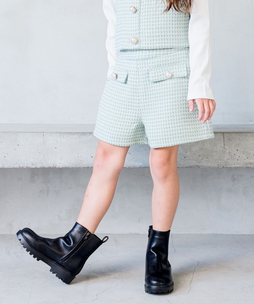 GLOBAL WORK（グローバルワーク）の「3SETツイードセットアップ/972916（その他トップス・キッズ・アイボリー/ミント・110cm/120cm/130cm/150cm/160cm/100cm/140cm）」の17枚目の写真
