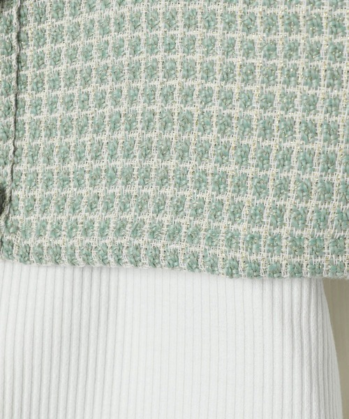 GLOBAL WORK（グローバルワーク）の「3SETツイードセットアップ/972916（その他トップス・キッズ・アイボリー/ミント・110cm/120cm/130cm/150cm/160cm/100cm/140cm）」の6枚目の写真