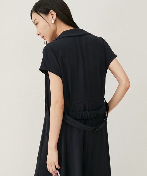 VIS（ビス）の「【2WAY】フレンチスリーブジレワンピース（ワンピース