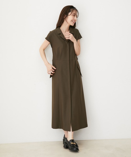 VIS（ビス）の「【2WAY】フレンチスリーブジレワンピース（ワンピース