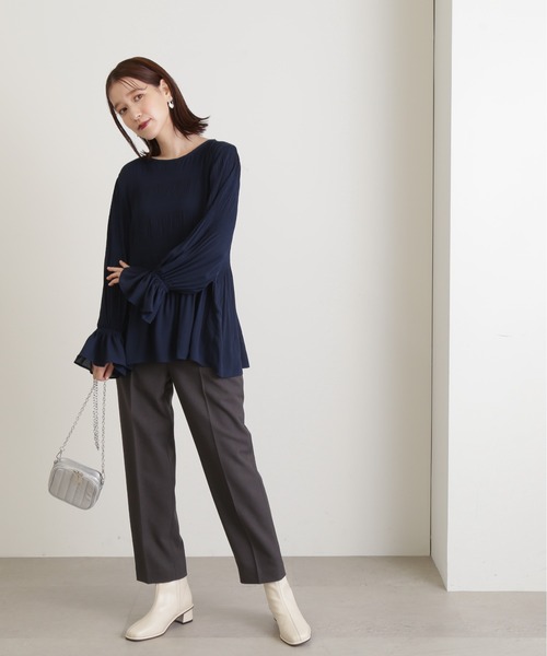 N.（N. Natural Beauty Basic）（エヌエヌナチュラルビューティーベーシック）の「【S Size Line】◆アンクルテーパードパンツ（スラックス・レディース・グレー/ブルー/オフホワイト・SMALL/MEDIUM）」の10枚目の写真